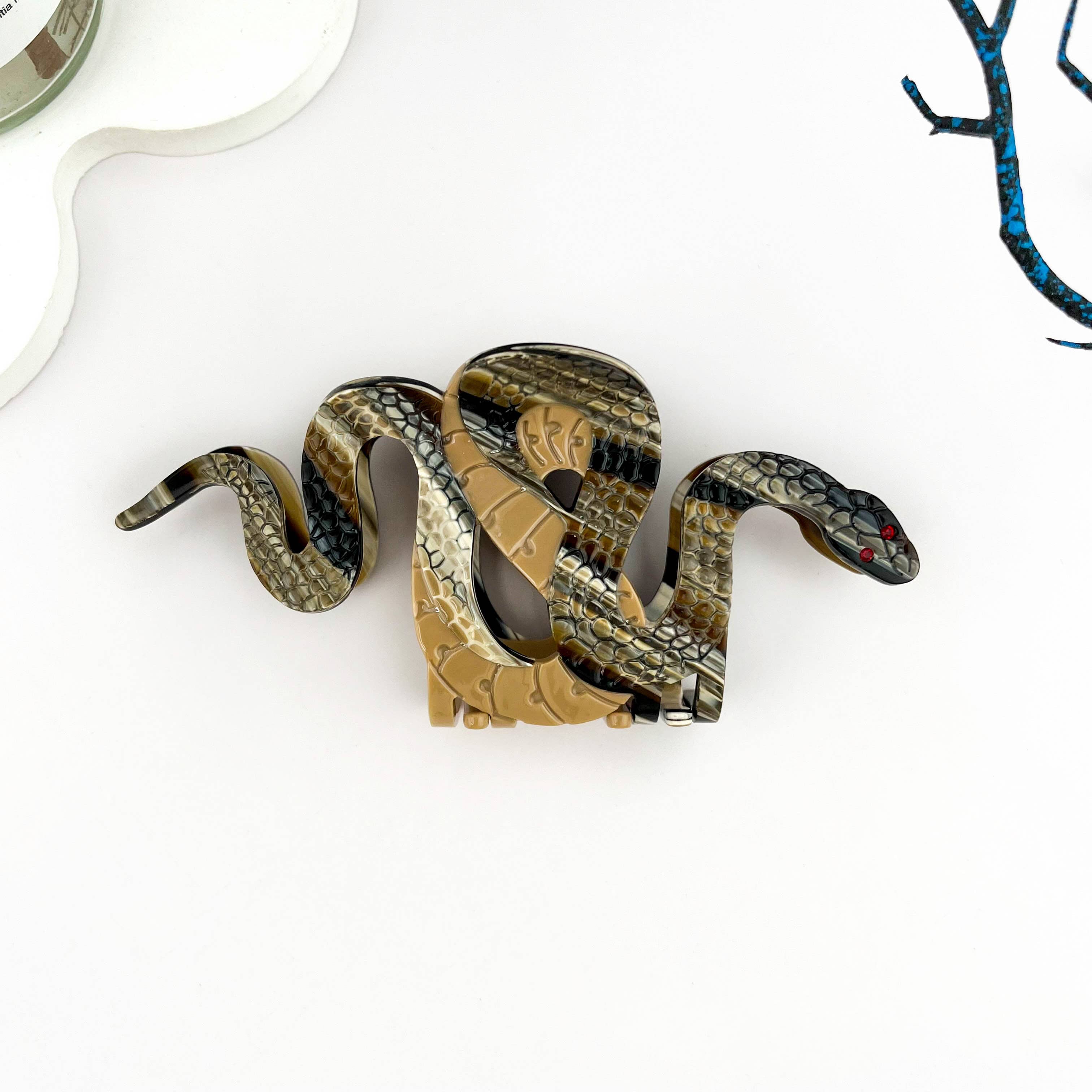 mildstyles - Wholesale Hair Clip - Women's - Two-color Snake Hair Clip, Acetate Animal Claw Clip9