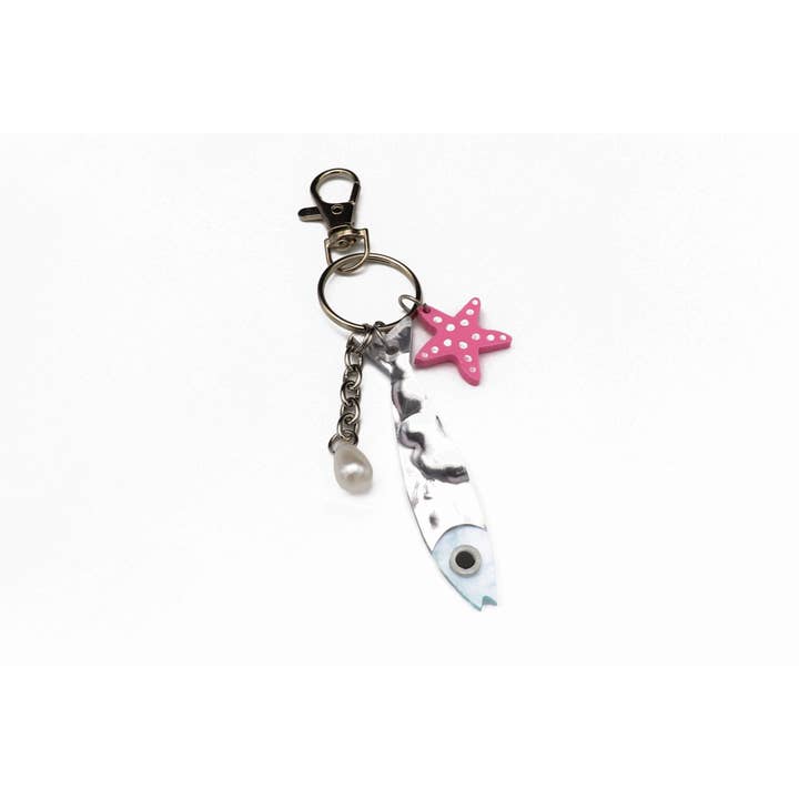 Sardine Bag Charm-Silver for wholesale by dconstruct