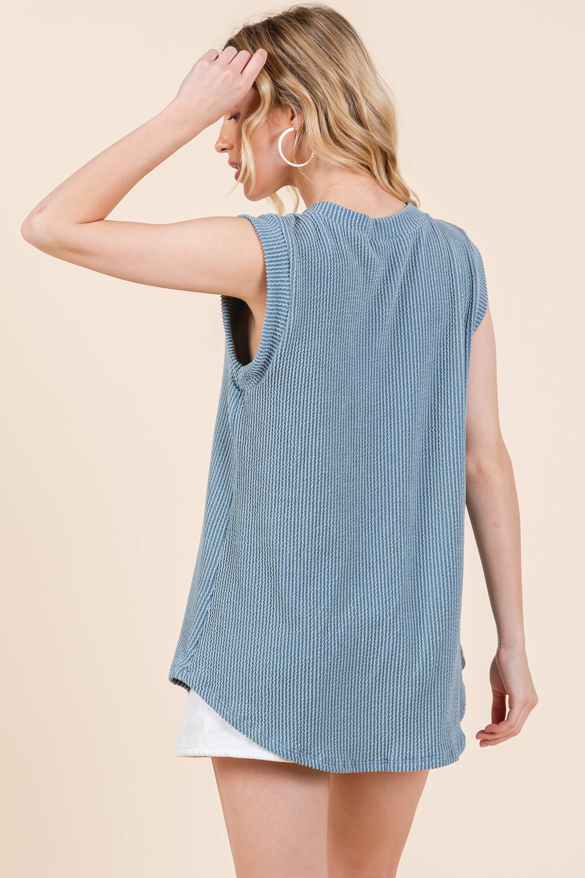 BOMBOM - Wholesale Tank Top - Women's - TA2210 RIB KNIT TANK TOP5
