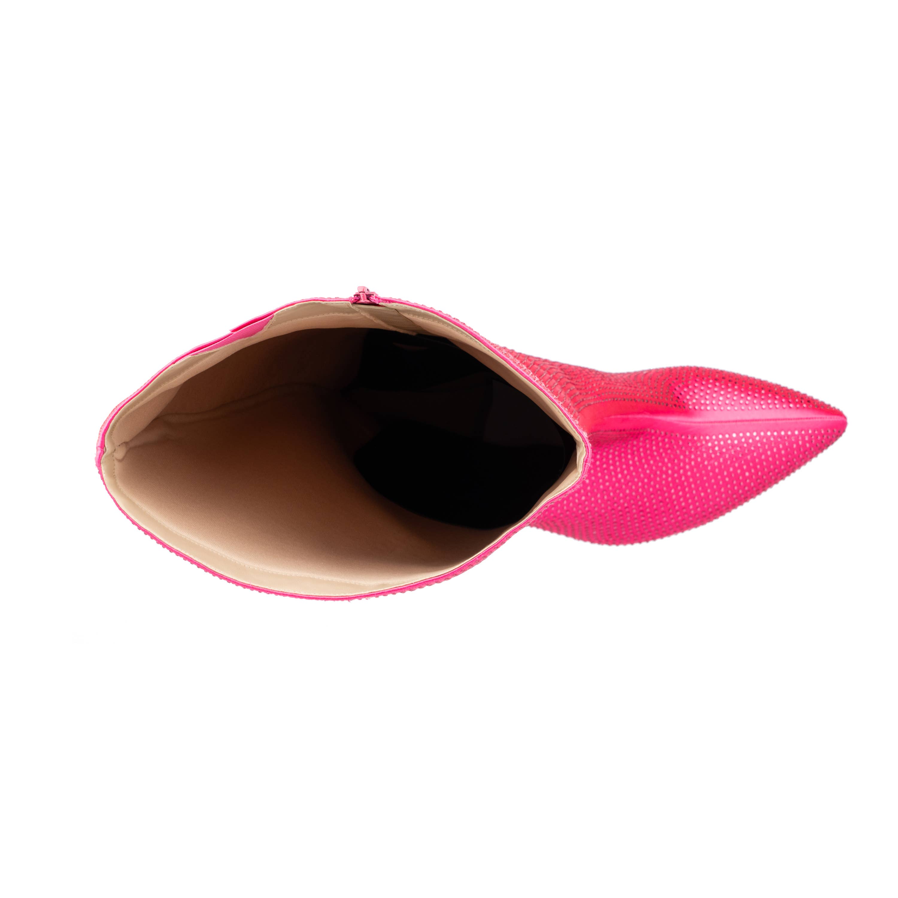 Rosa Bota de Cano Alto com Pedras Stevie para Mulher da Fashion To Figure para venda a revendedores na Faire5