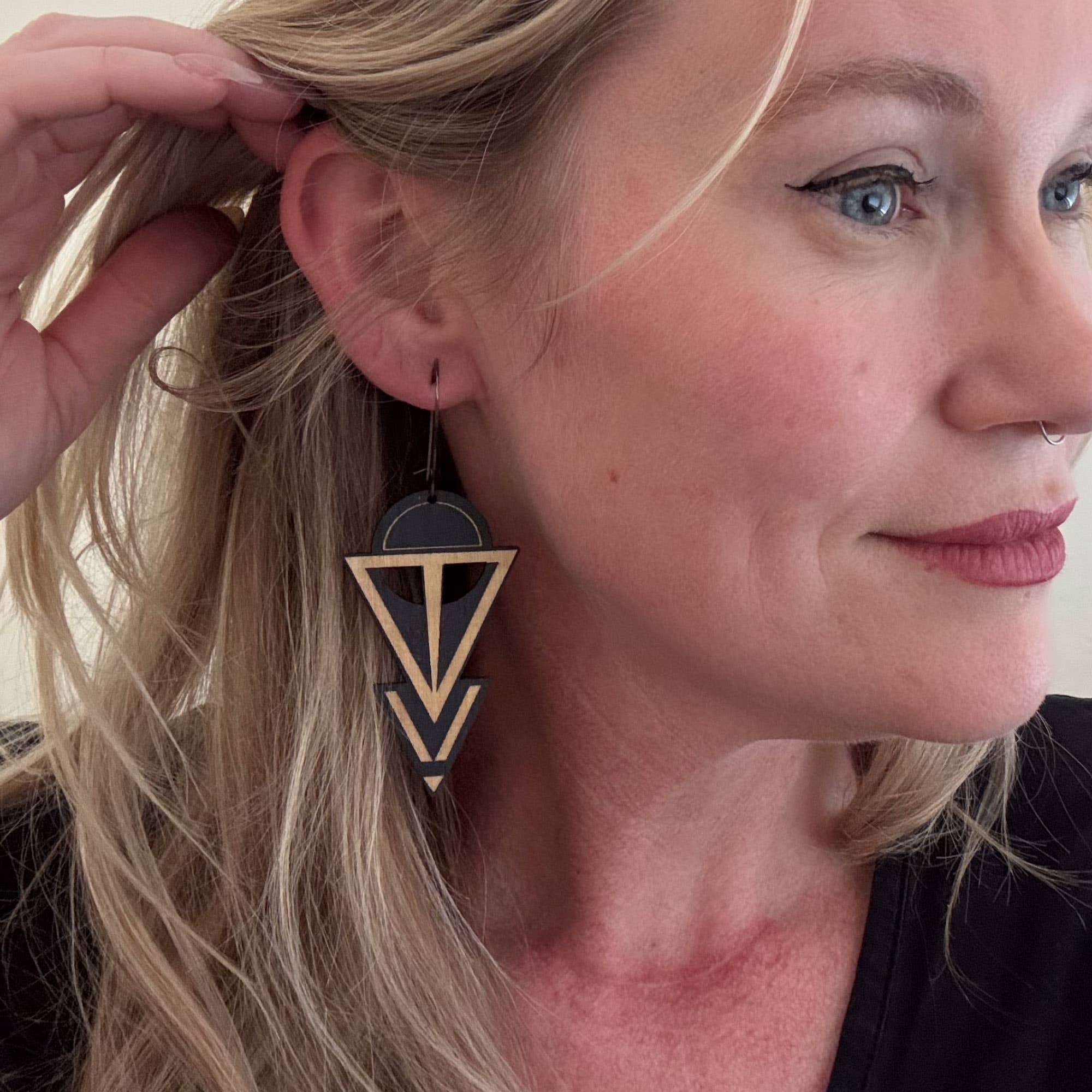 OTTI - Wholesale Dangle Earrings - Lightweight Architectural Earrings: COVEN (3 color options)4