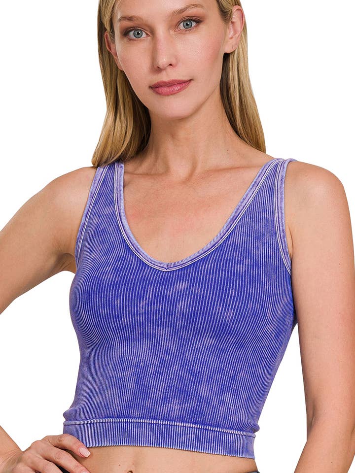 .2 VEJS VASKET RIB SØMLØS CROP TOP for engroshandel hos 42POPS