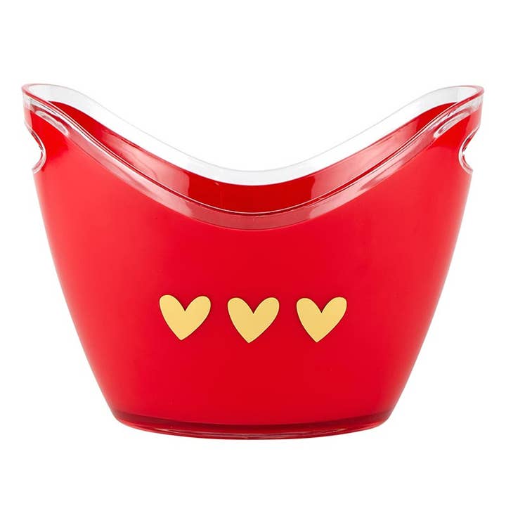 Slant Collections by Creative Brands - Wholesale Ice Bucket - Beverage Bucket - Foil Hearts