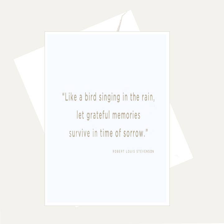 Like a Bird Singing in the Rain... Friendship Sympathy Card for wholesale by Bellflower Girl