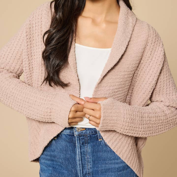 Cardigan Bozzolo di Marshmallow Waffle per la vendita all'ingrosso da parte di Softies