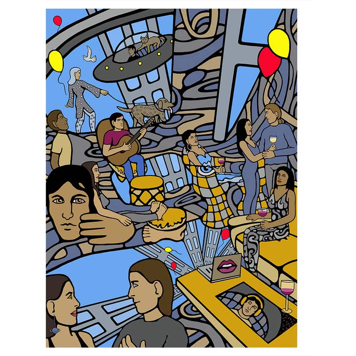 Salon en hauteur — Toile épique de 5 pieds pour la vente par Carolyn Ferris Art