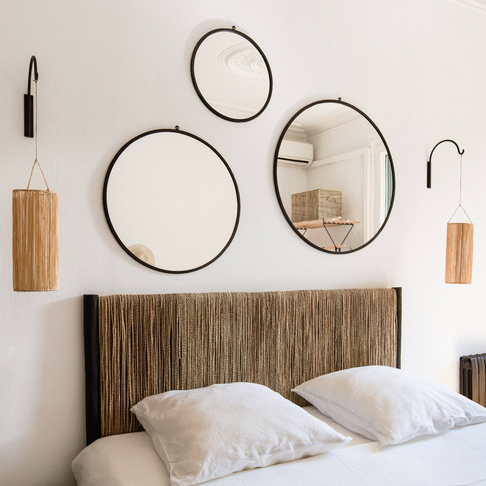 COSYDAR-DECO - Venta al por mayor Ganchos de pared - Soporte de Pared Arco Metal Negro 20cm - Soporte Luminaria Bohemia TEKU4