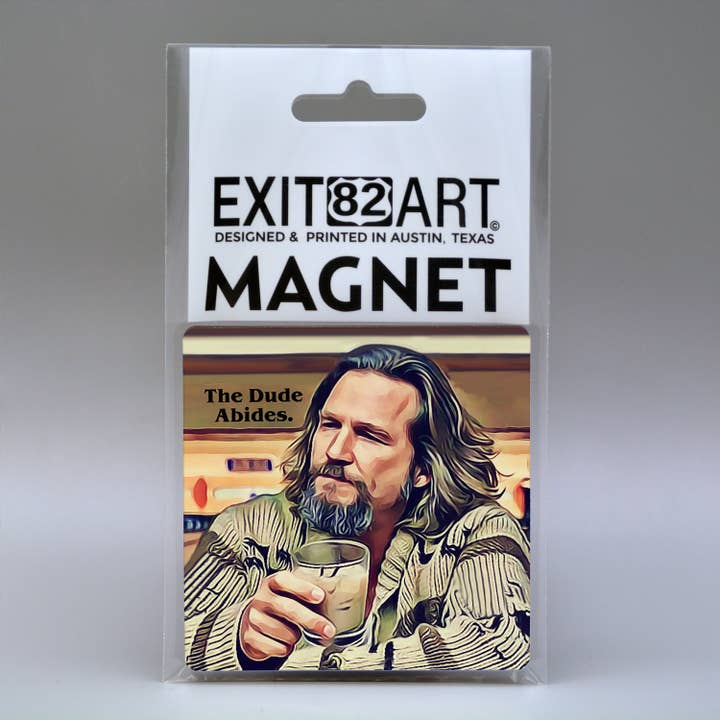 The Dude Abides - 3" Square Fridge Magnet for wholesale by EXIT82ART