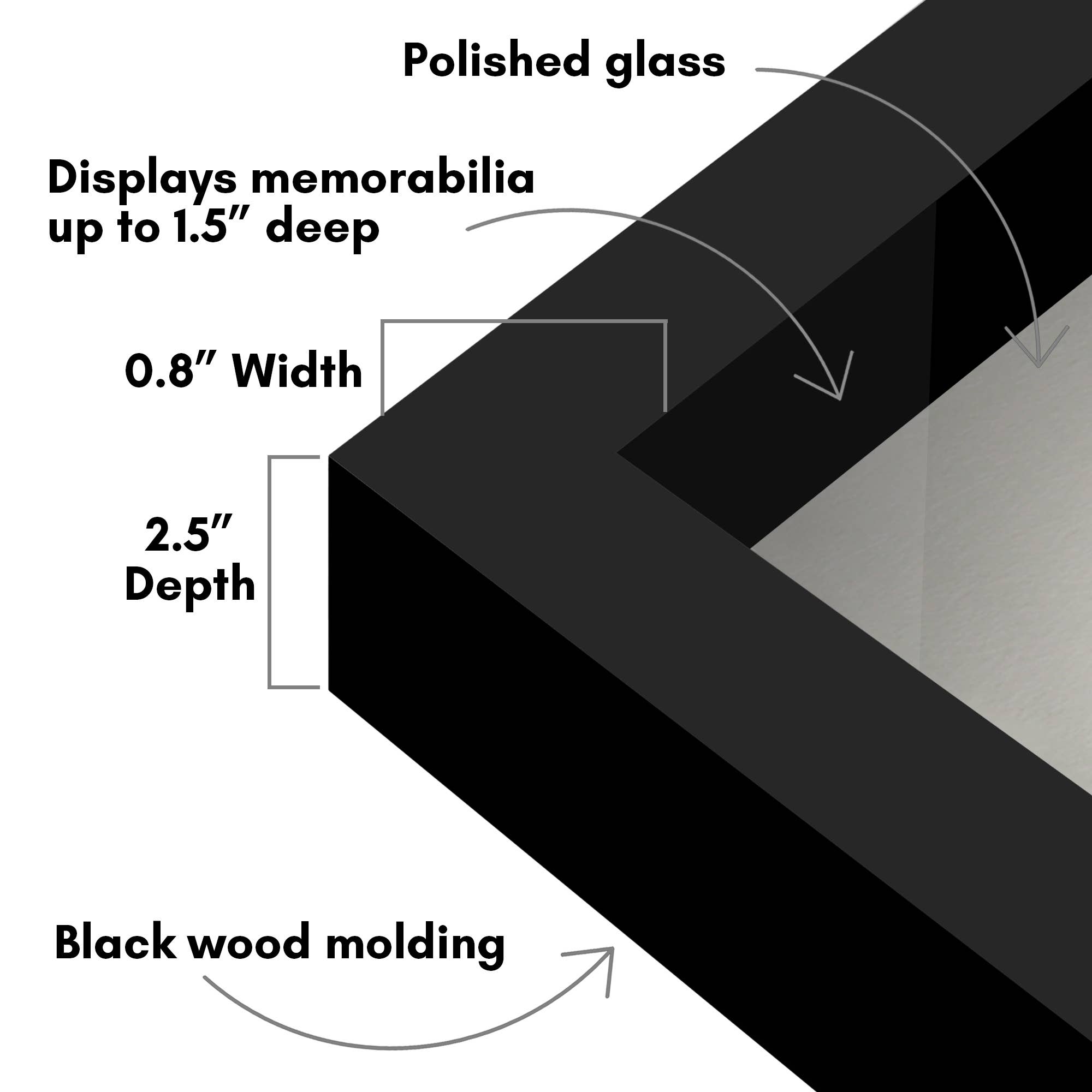 Americanflat - Wholesale Picture Frame - Americanflat Shadow Box Frame with Soft Felt Back57