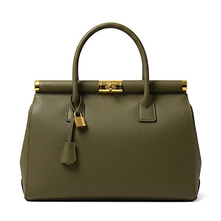 Sac cuir NORA Kaki pour la vente par ZEEN