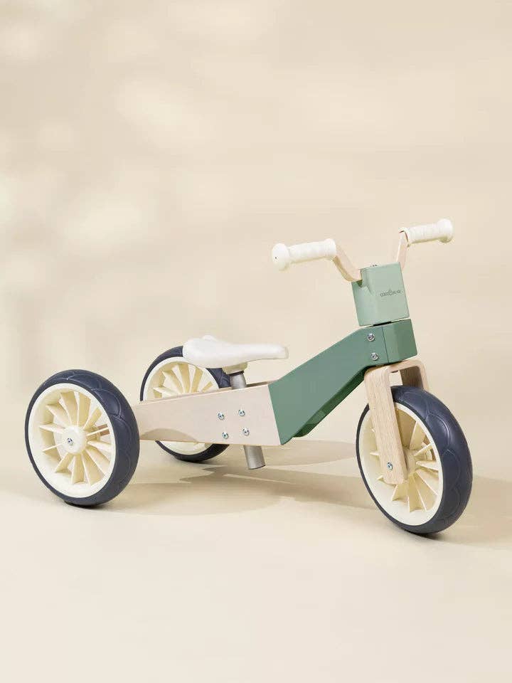 Wooden Balance Bike 3-in-1 - Seafoam for wholesale by Coco Village