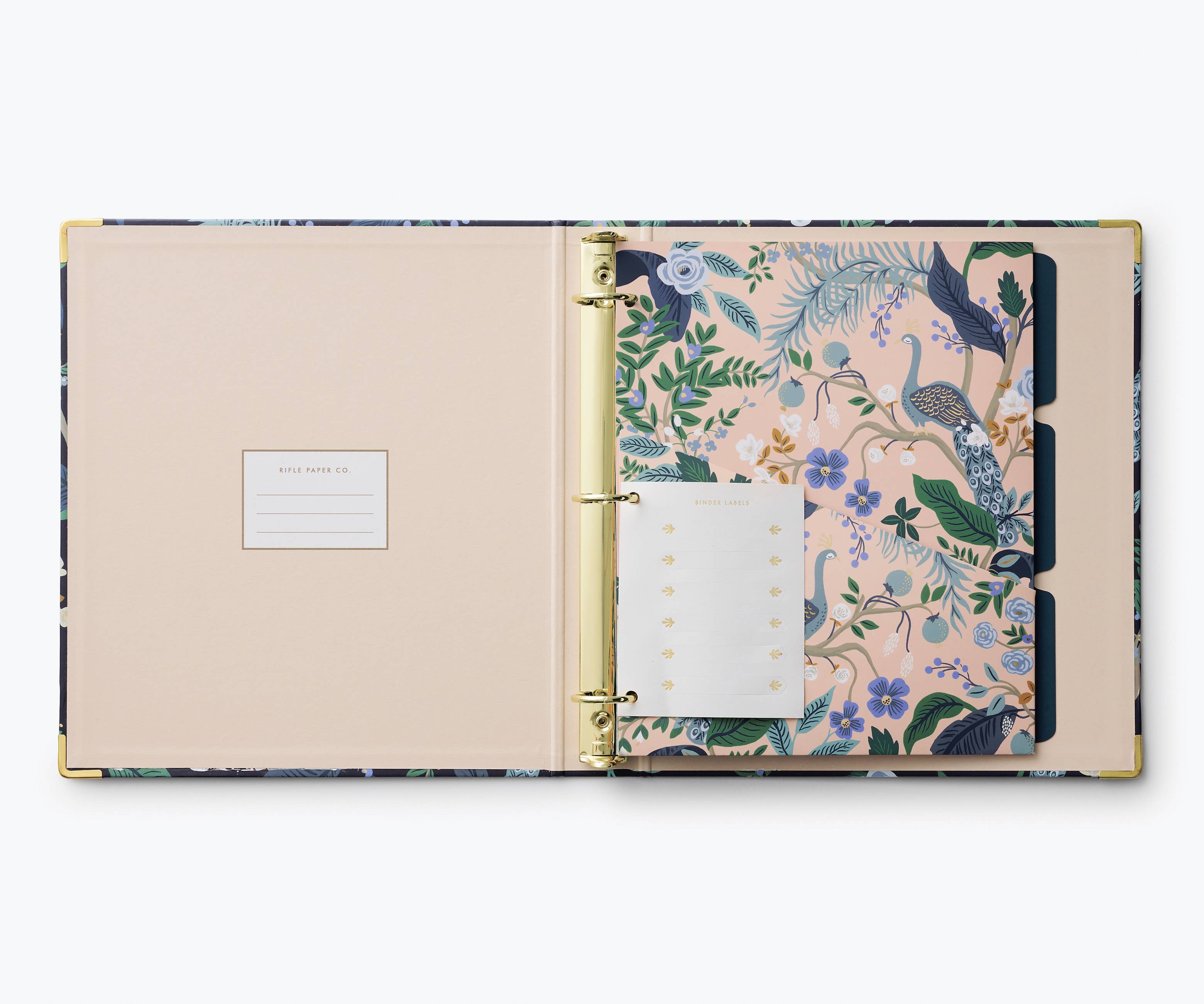 Rifle Paper Co. - Wholesale Binder - Peacock Classic Binder2