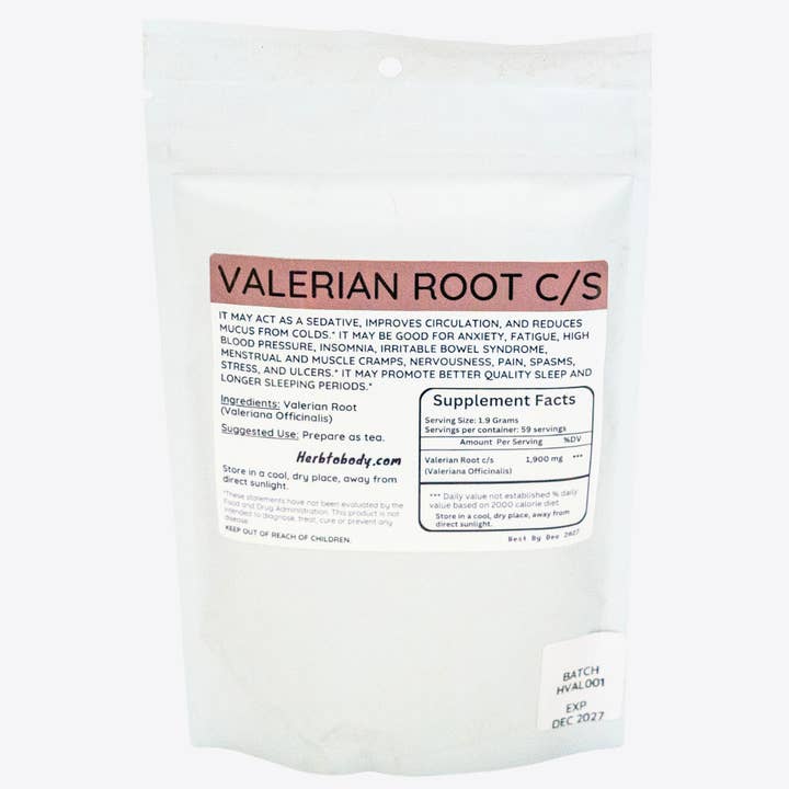 Herb To Body - Wholesale Herbs - Valerian Root C/S 4oz1