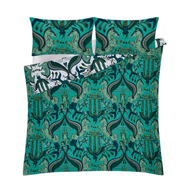 Peacock White Odyssey Bedding Set - UK/EU Sizing for wholesale on Faire15