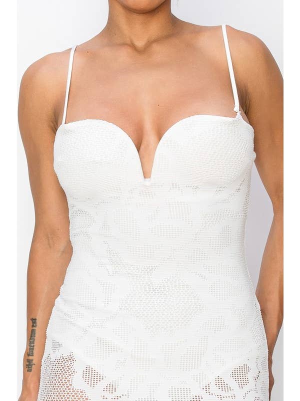 Kimcine - Wholesale Dress - Women's - KD9738-spaghetti strap lace maxi dress(REVISE)9