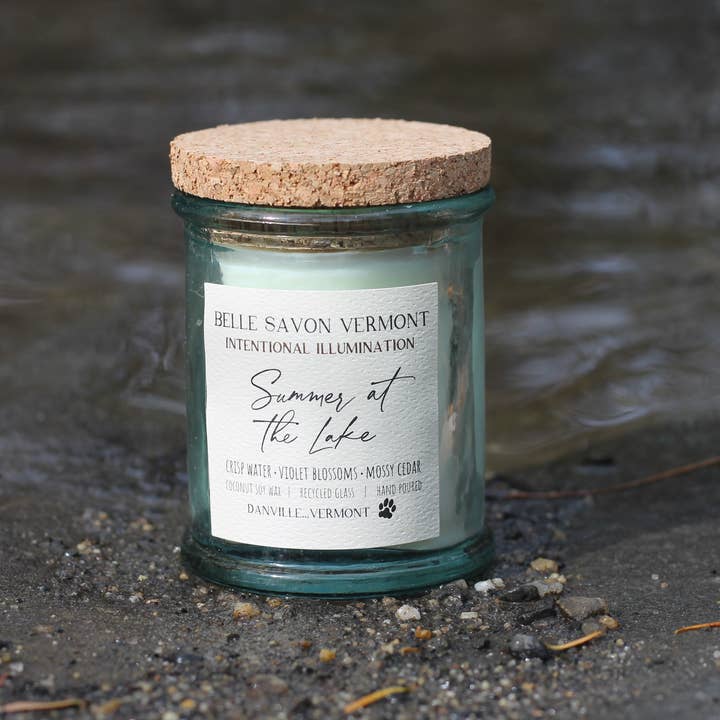 Belle Savon Vermont - Wholesale Jar/Filled Candle - Coconut Soy Candles, Recycled Glass 4ounce, Vermont Handmade12
