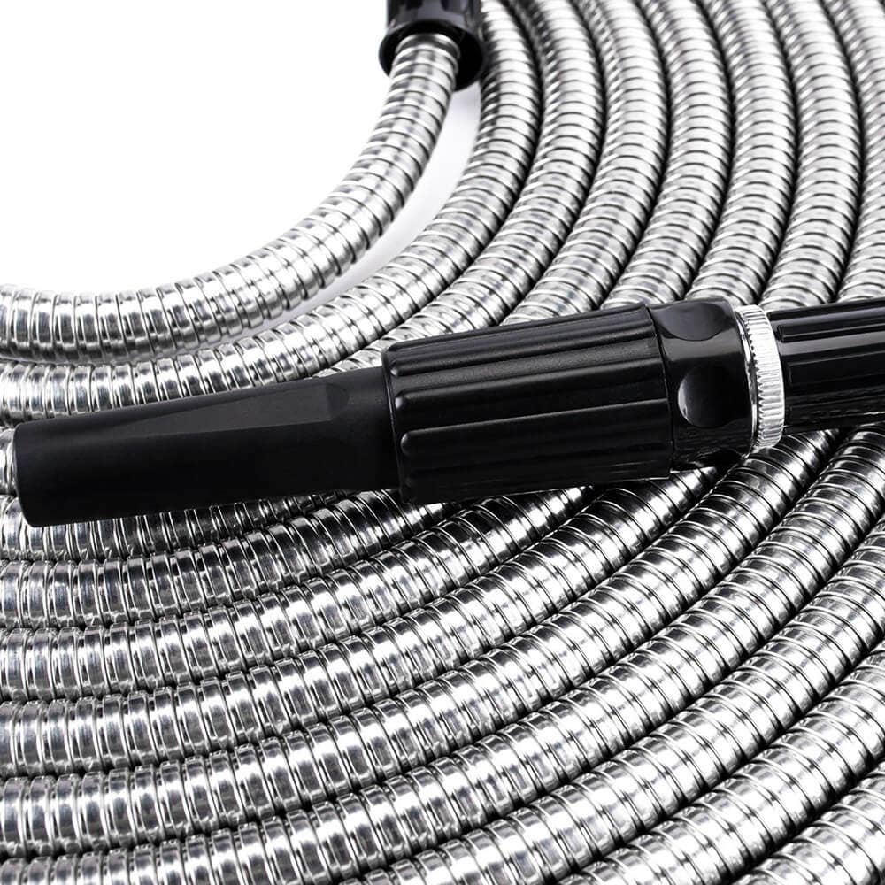 Hard Rock Health Stores - Wholesale Garden Tool - 304 Stainless Steel Garden Water Hose Pipe 25/50/75/100FT Flexible Lightweight7