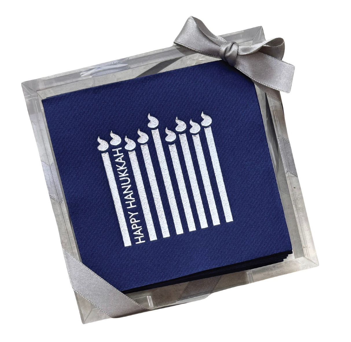 Lined Design - Wholesale Disposable Napkin - Acrylic Cocktail Napkin Hostess Set49