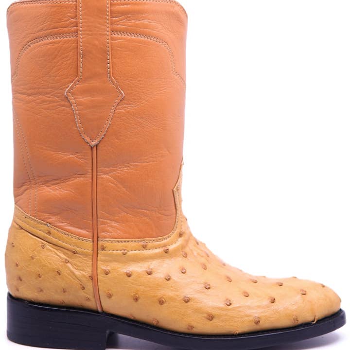 Stivali Roper in vera pelle di struzzo per la vendita all'ingrosso da parte di Max Leather Inc.
