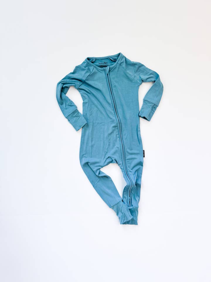 Blue Jean Baby | Infant Convertible Zip Romper for wholesale by Becks + Levi