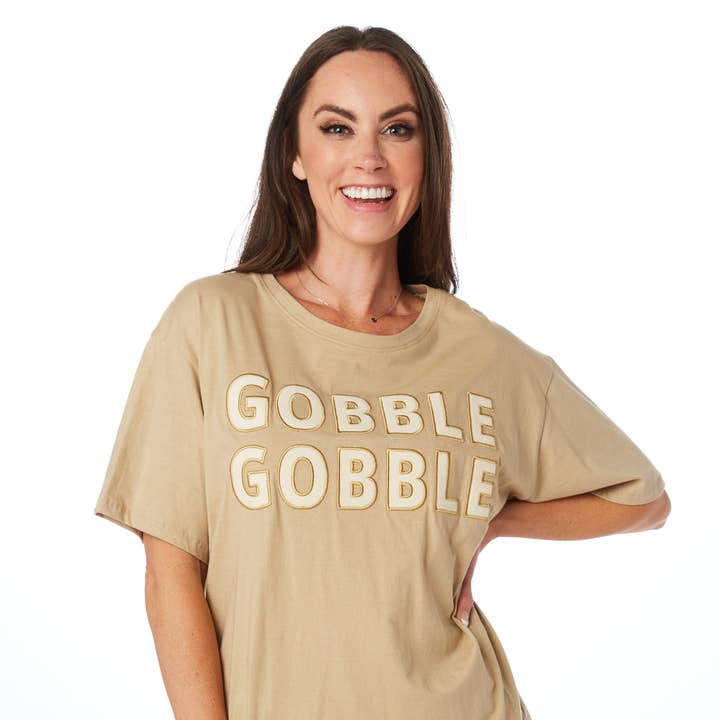 The Gobble Gobble Boyfriend Tee for wholesale by Stewart Simmons