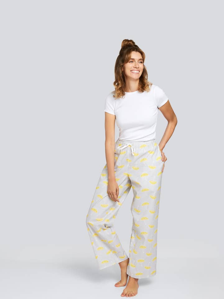 Rainy Day Classic Cotton Pajama Lounge Pant for wholesale by Daisy Alexander