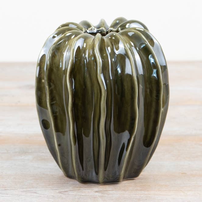Olivengrøn Pod Vase, 18 cm for engroshandel hos Gainsborough Giftware x Portland Living