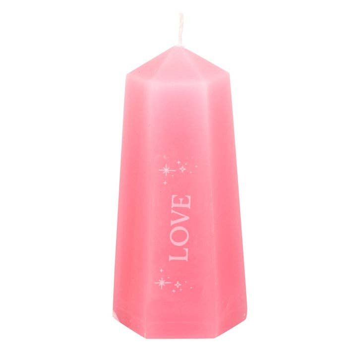 Something Different Wholesale - Wholesale Novelty Candle - Love Crystal Candle with Rough Rose Quartz