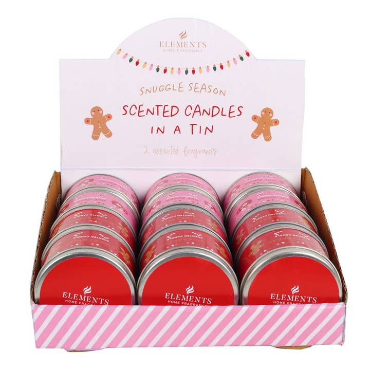 Something Different Wholesale - Wholesale Jar/Filled Candle - Set of 12 Snuggle Season Christmas Candles in Display