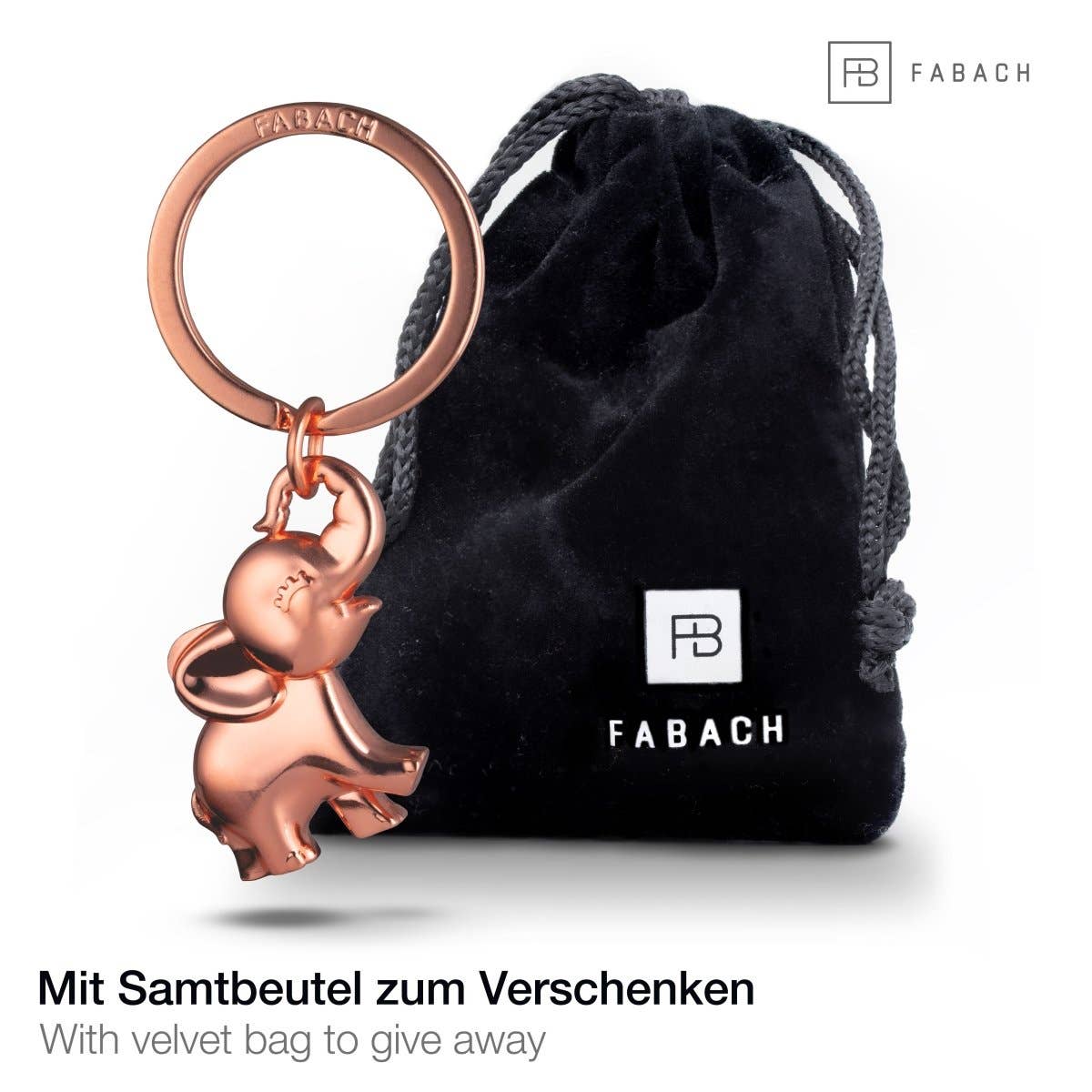 FABACH – Die Schlüsselanhänger-Schmiede - Wholesale Keychain - Unisex - “Jumbo” elephant keychain - cute baby elephant pendant - lucky charm and gift for elephant lovers4