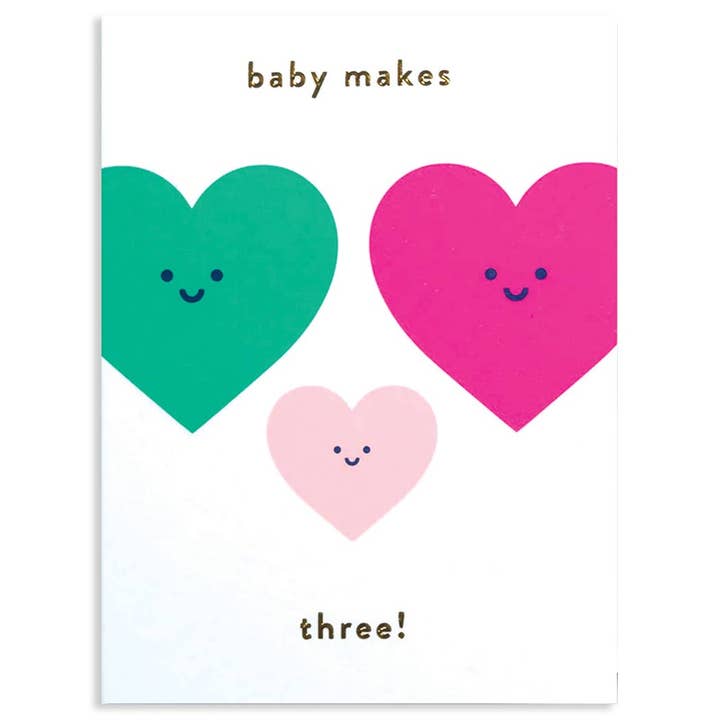 BABY SMILEYS NEW BABY GREETING CARD 3.5 x 4.75" for wholesale by Calypso Cards LLC