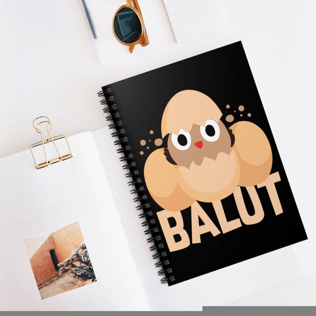 Teegarb LLC - Wholesale Notebook - Spiral Notebook  Funny Prideful Filipino Balut Illustration Women Men Pinoy Humorous Distinctive4