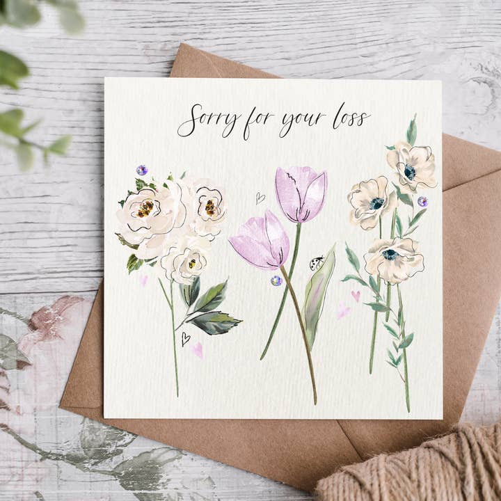 Sorry for your loss - flowers for wholesale by Katie Phythian Design