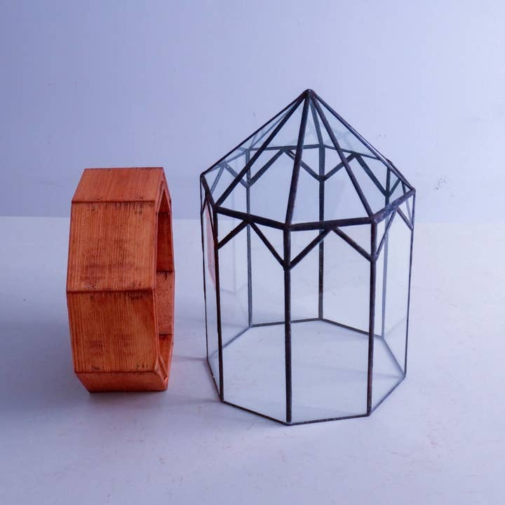 Leadhead Glass - Wholesale Terrarium - Gazebo Handmade Stained Glass Terrarium