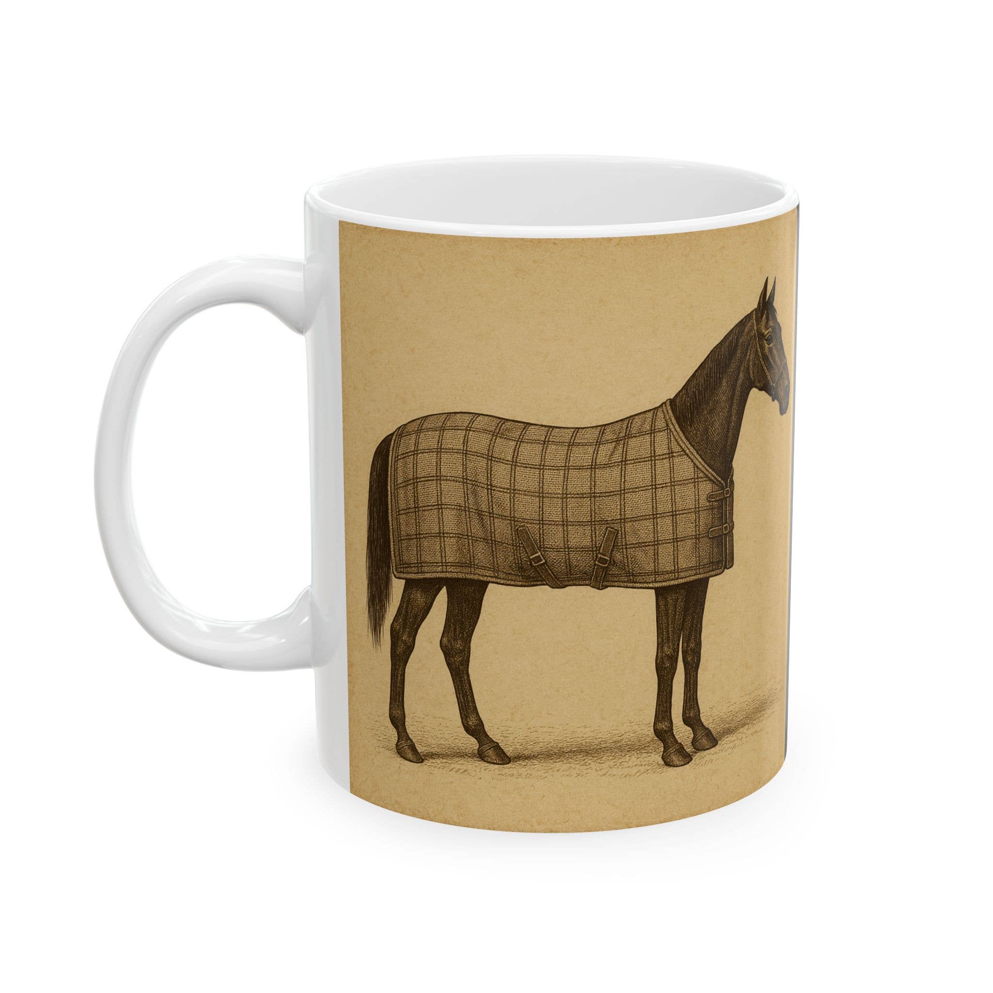 Equine & Design, LLC - Wholesale Coffee Mug - "Sweater Weather" Vintage Equestrian Ceramic Coffee Cup2