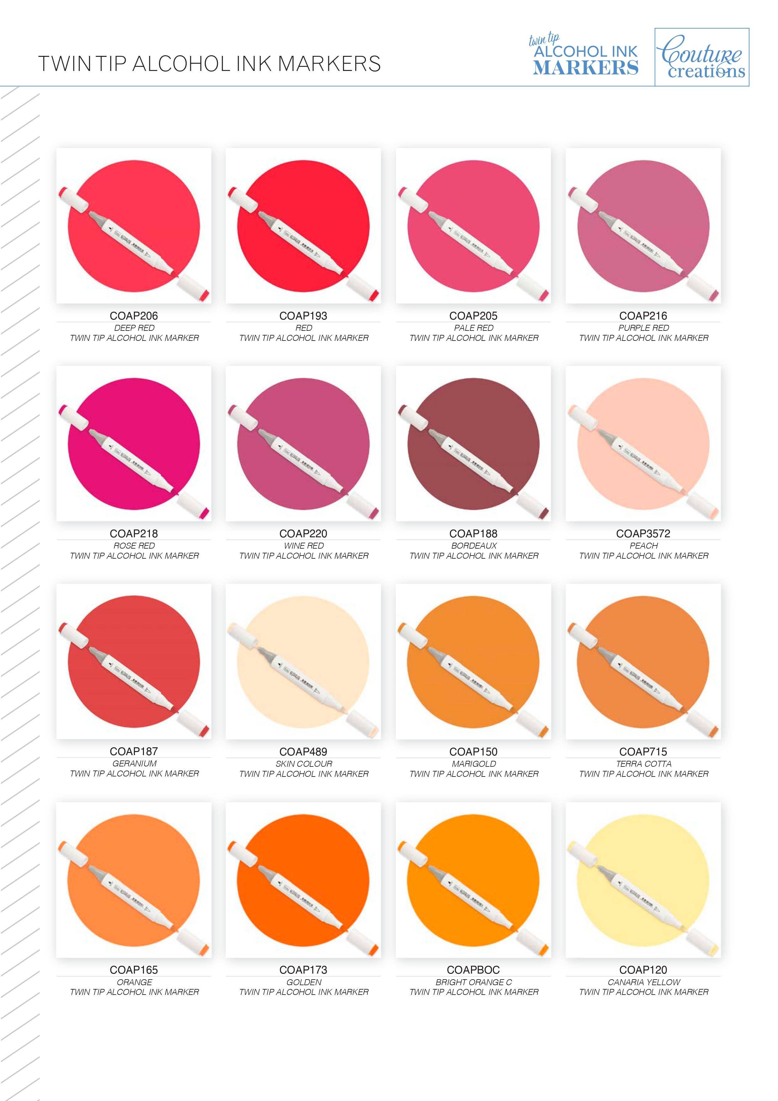 Ecstasy Crafts Distributing – wholesale Marker – Twin Tip Alcohol Ink Marker - Purples & Pinks25