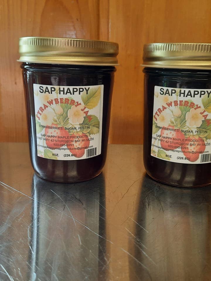Strawberry Jam for wholesale by Sap Happy Maple Products