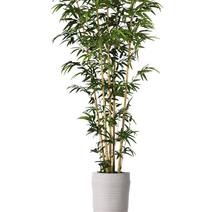 93"Artificial Bamboo Tree w/ rolling white fiberstone for wholesale by Vintage Home