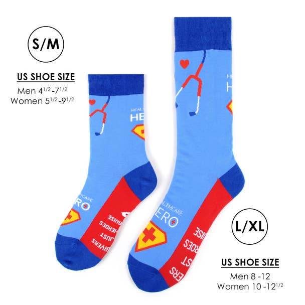 Selini New York - Wholesale Socks - Unisex - Health Care Heroes -Superheroes- Ultra Premium Socks3