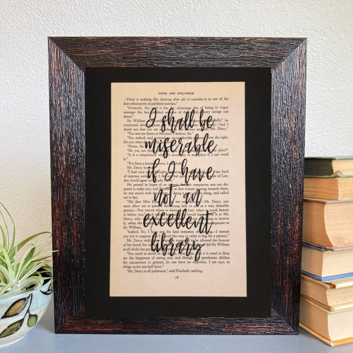 Pride & Prejudice: Excellent Library for wholesale by Book Page Art