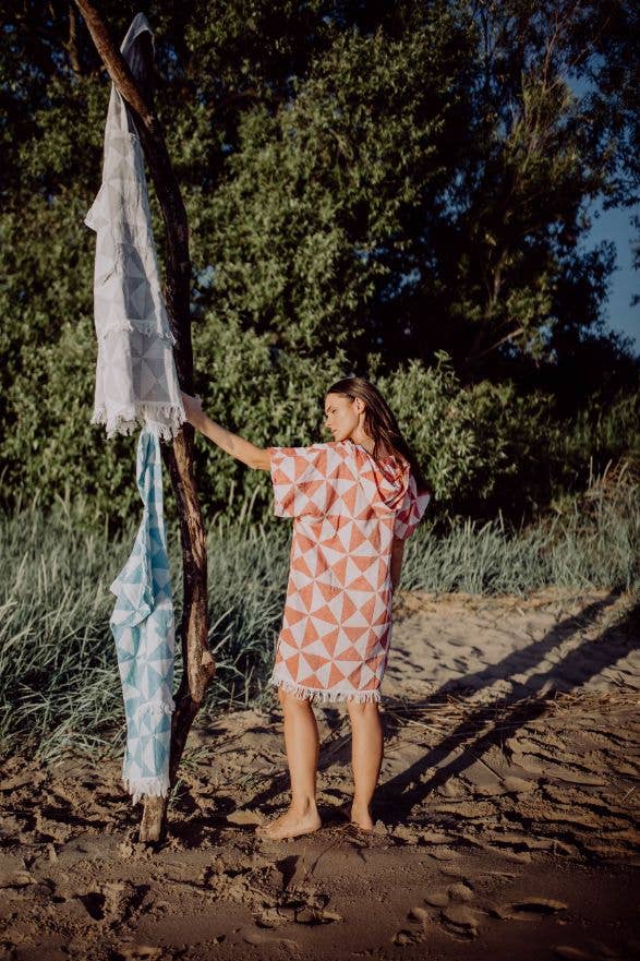 Ecobain - Wholesale Poncho - Women's - Poncho/Surf Poncho/Bath Poncho “Symique” 100% cotton, E1