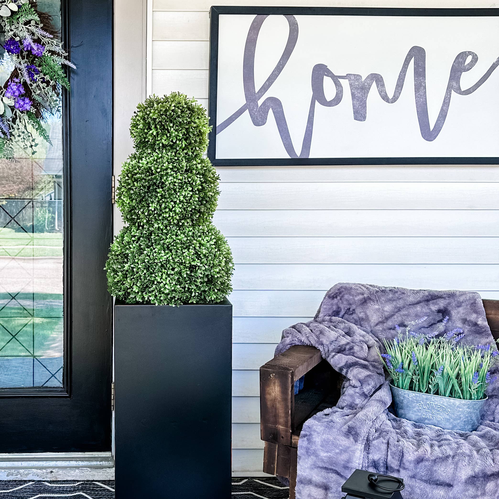 Haute Decor - Vente Plantes artificielles - Topiaire artificiel triple réglable en buis4