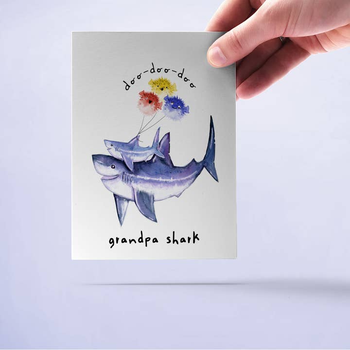 Liyana Studio - Wholesale Birthday Card - Grandpa Shark Baby Shark - Funny Birthday Card For Grandad3