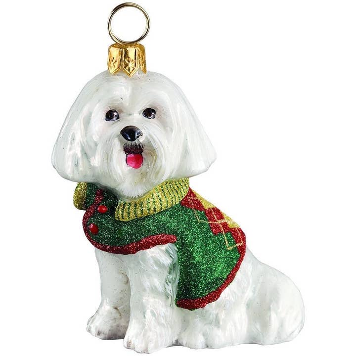 Suéter maltês com Argyle por atacado de Joy To The World Collectibles