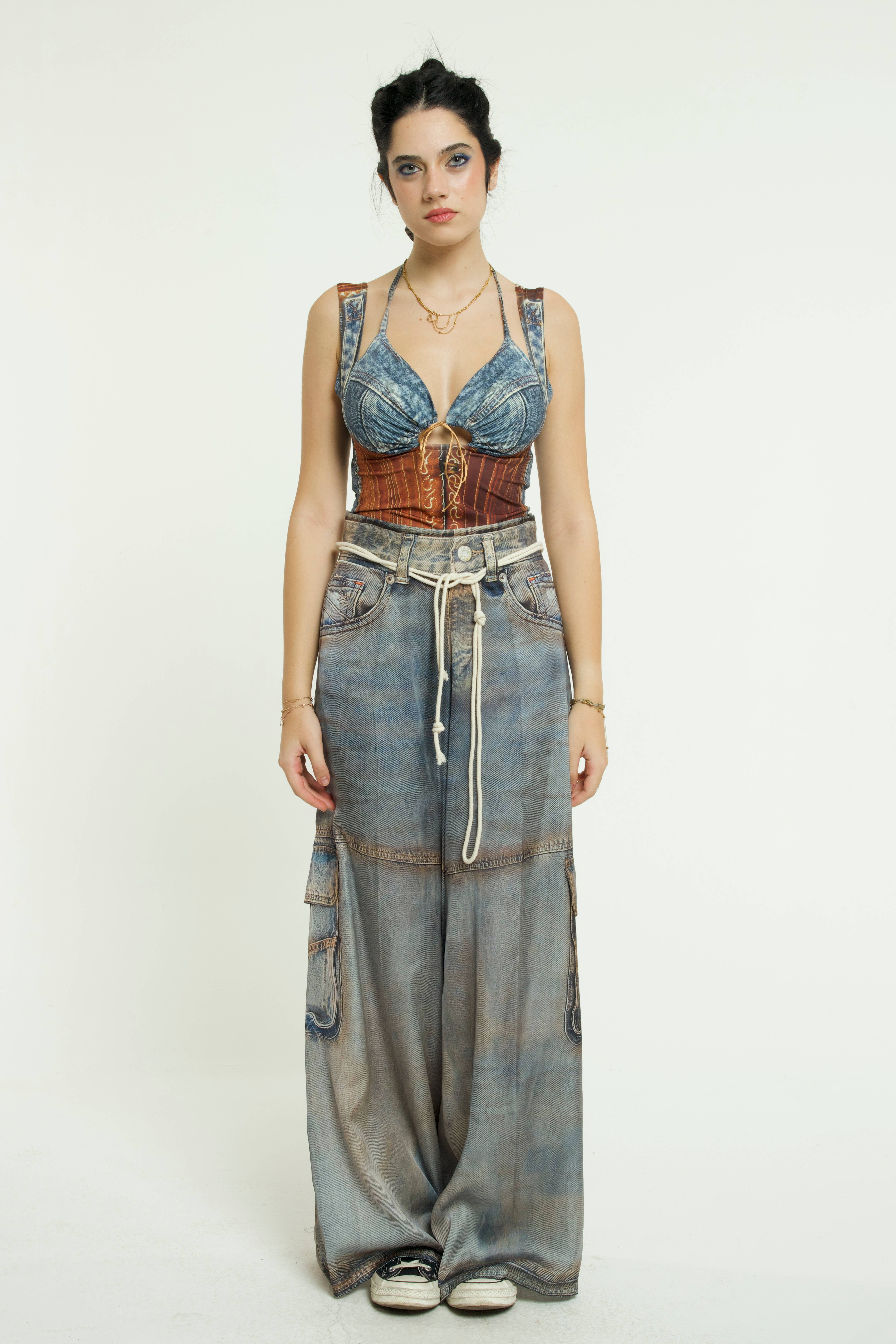 IPNG Design – Engroshandel Bukser - Dame – Bukser Sateen Rust - Jeanious12