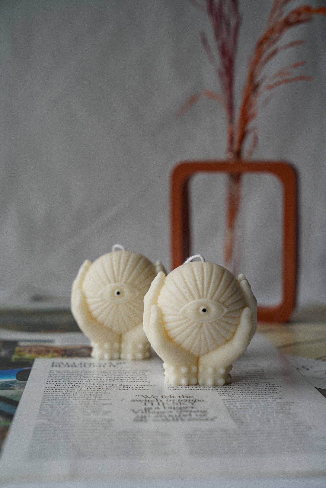 Gokican - Venta al por mayor Velas de diseño llamativo - Vela All Seeing Eye, decoración de Halloween, decoración de otoño1