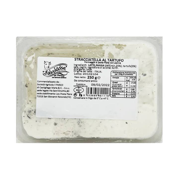Stracciatella with truffle (250g) for wholesale by OLIO DI SERRA