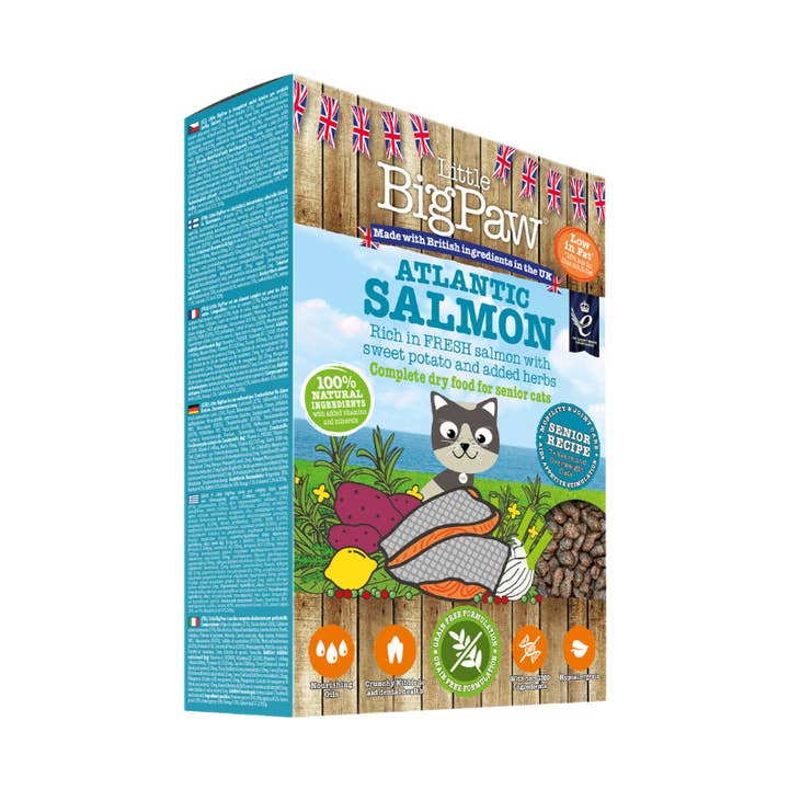 Atlantic Salmon Complete dry food for Senior Cats for wholesale by Little BigPaw