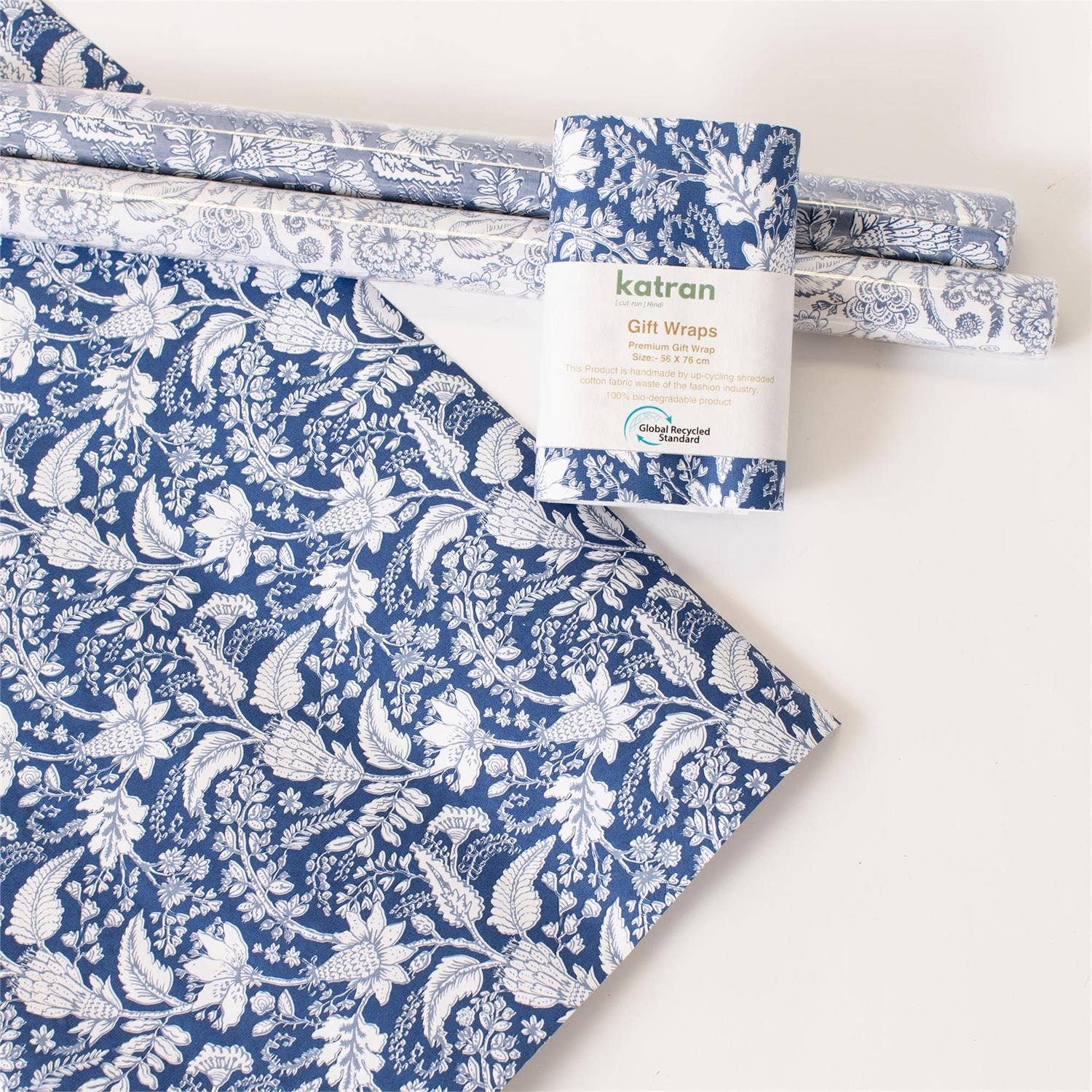 Audrey's Home & Gift - Wholesale Wrapping Paper Roll - Premium Gift Wrap, Blue Block Prints - 3 Roll Ct (Pk/06)7
