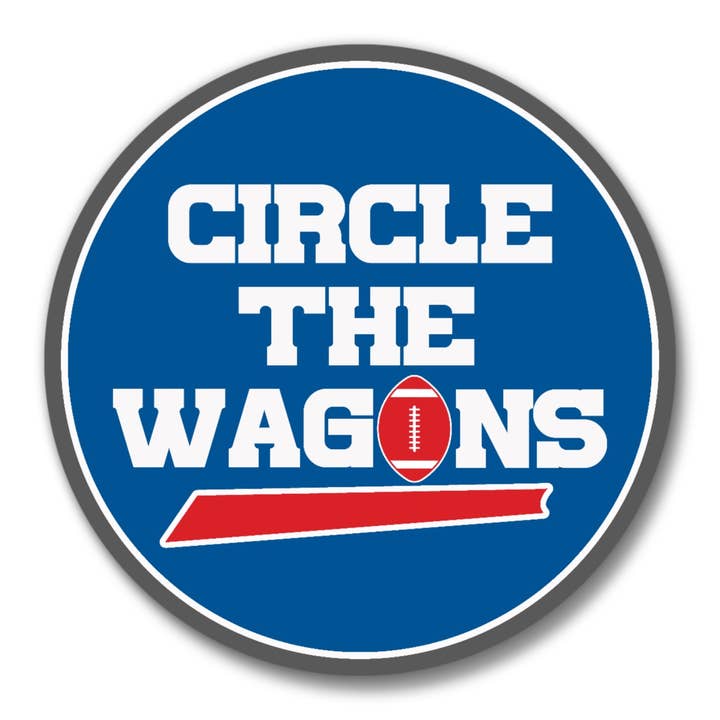 Buffalo Circle The Wagons Ornament 3.5" for wholesale by Christmas All Over